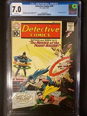 Buy Detective Comics #296 (1961) CGC 7.0, WP, Aquaman Backup Story!!! • 199.88£