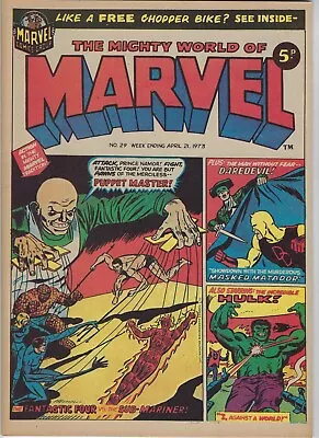 Buy MIGHTY WORLD OF MARVEL # 29 - 21 Apr 1973 High Grade- Hulk Fan Four Daredevil #5 • 19.95£