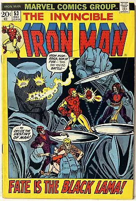 Buy Iron Man #53 1st Appearance Black Lama! Marvel 1972 *FN-* • 10.27£