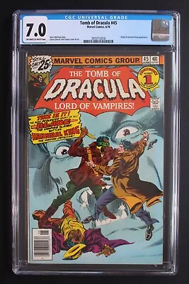 Buy TOMB OF DRACULA #45 First Full DEACON FROST 1976 Hannibal King BLADE MCU CGC 7.0 • 51.39£