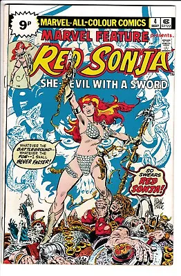 Buy MARVEL FEATURE #4, RED SONJA, PENCE VARIANT, Marvel Comics (1976) • 7.95£