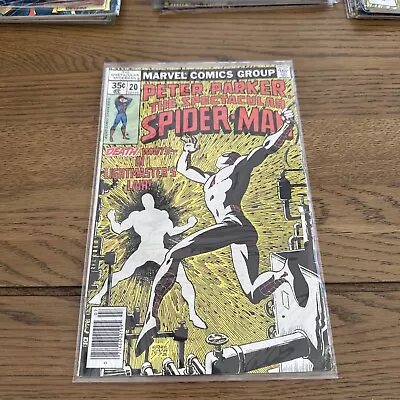 Buy Peter Parker The SPECTACULAR SPIDER-MAN #20 (1978) 9.0 VF/ NM /Lightmasters Lair • 8.99£