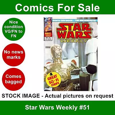 Buy Star Wars Weekly #51 Comic - VG/FN Clean 24 Jan 1979 - Marvel UK - C-3PO Cover • 4.99£