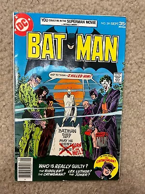 Buy BATMAN #291  1977 Cover Art By Jim Aparo Batman's Rogue's Gallery Higher Grade • 23.75£
