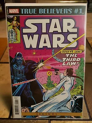 Buy Star Wars #48 Reprint Marvel Comics True Believers #1 Vader Vs Leia Legends 2020 • 2.18£