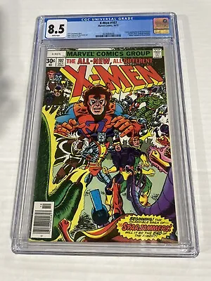 Buy Uncanny X-Men #107 CGC 8.5 WHITE PAGES 1st Appearance App Starjammers 1977! • 277.05£