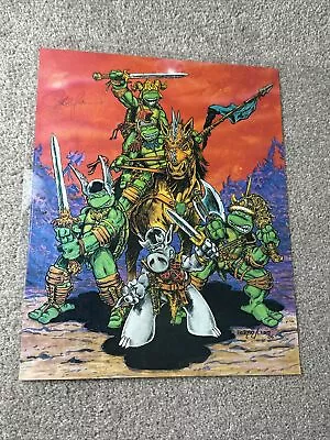 Buy Vintage Teenage Mutant Ninja Turtles Cerebus TMNT #8 Poster 1986 SIGNED By Laird • 170.72£
