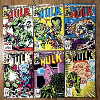 Buy Incredible Hulk #283 #284 #285 #286 #287 #288 Comic Book Lot Marvel 1983 FNVF • 23.75£