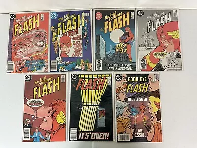 Buy Lot Of 7 Flash Comics - # 341 342 343 344 345 349 & 350 - DC Copper Age 1985 • 17.40£