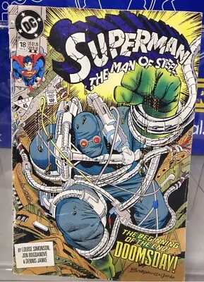 Buy Superman Man Of Steel # 18 1992 DC Comics 1st Doomsday Full Appearance Rare • 0.01£