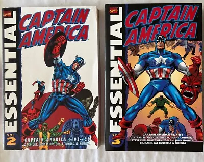 Buy Marvel Comics’ Essential Captain America Vol 2 & Vol 3.  Stan Lee, Jack Kirby • 20.79£