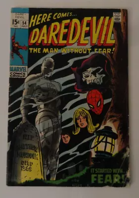 Buy Daredevil 54 VG+ 1st App. Mister Fear  Marvel Comics 1969 • 15.99£