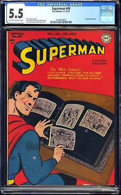Buy DC Superman #49 CGC 5.5 Off-White To White Pages 1947 - Golden Age, Toyman • 479.71£