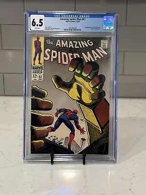 Buy Amazing Spider-man 67 Cgc 6.5 White Pages Pages Marvel 1968 • 99.94£