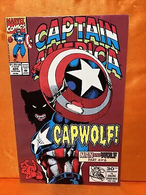 Buy Captain America 405 Marvel 1992 1st App Of Capwolf! • 10.25£