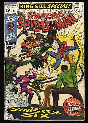 Buy Amazing Spider-Man Annual #6 VG+ 4.5 Sinister Six Appearance! Marvel 1969 • 37.58£