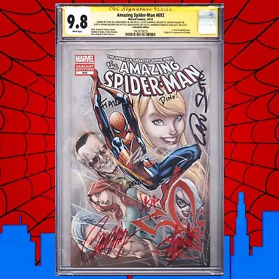 Buy CGC SS 9.8 Amazing Spider-Man #692 Variant Signed By Lee, Ramos, Campbell +5 • 1,798.63£