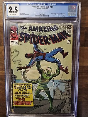 Buy The Amazing Spiderman 20 CGC 2.5, Off White Pages (1st App Of Scorpion) • 320.24£