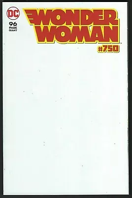 Buy Wonder Woman #750 First Print DC Prestige Format 2020 Blank Sketch Variant Cover • 17.95£