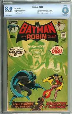 Buy Batman #232 Cbcs 8.0 Cr/ow Pages // 1st App Of Ra's Al Ghul Dc Comics 1971 • 765.24£