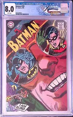 Buy D.C Comics Batman 205 9/68 FANTAST CGC 8.0 White Pages • 123.86£