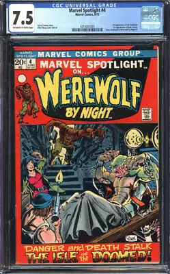 Buy Marvel Spotlight #4 Cgc 7.5 Ow/wh Pages //  1st Buck Cowan + The Darkhold 1972 • 110.85£