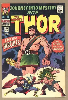 Buy Journey Into Mystery 124 (VGF) Thor, Hercules! Stan Lee 1966 Marvel Comics U483 • 50.66£