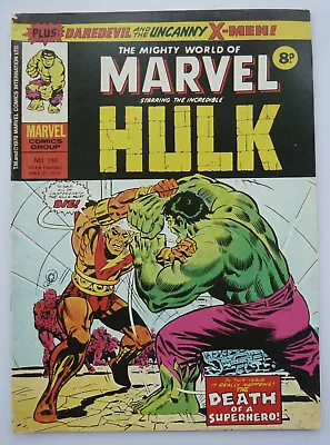 Buy Mighty World Of Marvel #190 - Hulk - Marvel UK Comic - 22 May 1976 F/VF 7.0 • 5.99£