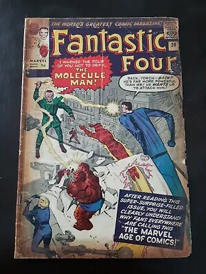 Buy Fantastic Four 20 1st Appearance Molecule Man Marvel 1963 Mcu  • 80£