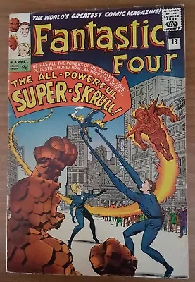 Buy FANTASTIC FOUR #18 (Marvel 1963) 1st Super-Skrull KIRBY Art  4.5 VG/FN • 250£