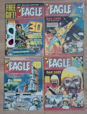 Buy EAGLE COMICS WITH FREE GIFT 3d GLASSES FULL SET OF 4 × ISSUES 26th FEBRUARY 1983 • 19£