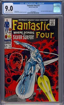 Buy Fantastic Four #72 Cgc 9.0 Silver Surfer • 540.15£