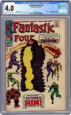 Buy Fantastic Four #67 CGC 4.0 1967 4031289017 1st App. Him (Warlock) • 90.92£