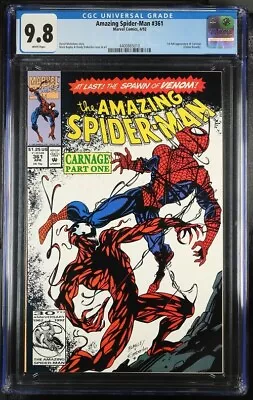 Buy Amazing Spider-Man #361 (Marvel 1992) CGC 9.8 1st App Of Carnage • 265.04£