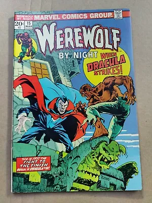Buy Werewolf By Night #15 FN/VF Vs. Dracula Nice Copy (Marvel) 1974 • 34.76£