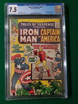 Buy Tales Of Suspense #60 CGC 7.5 OW/W Hawkeye Silver Age Captain America 1964 • 155.91£