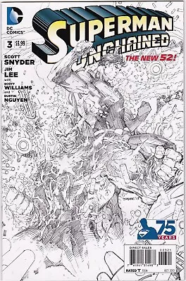 Buy Superman Unchained (2013 DC) #3 Lee Sketch Variant NM+ 1:300 • 19.82£