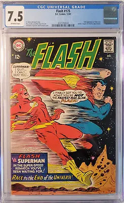 Buy 1967 Flash 175 CGC 7.5 2nd Superman Flash Race. Justice League Appearance RARE • 260.11£