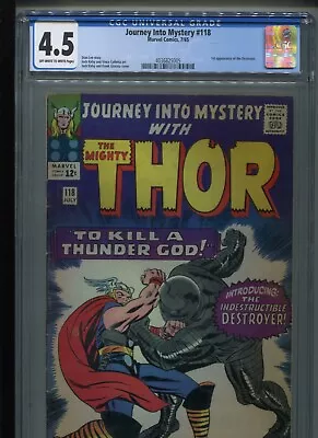 Buy Journey Into Mystery #118 (1965) CGC 4.5 [OW/W] 1st App Of The Destroyer! • 91.06£