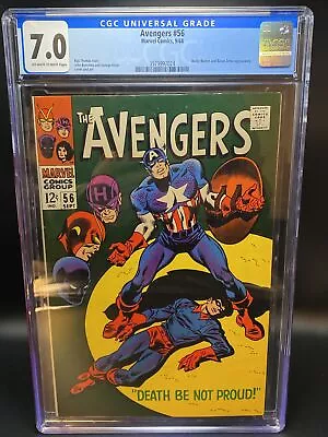 Buy Avengers #56 CGC 7.0 Bucky Barnes And Baron Zemo Appearance • 99.62£