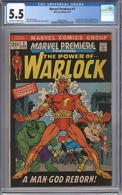 Buy Marvel Premiere #1 (Apr, 1972 Marvel) 1st Appearance Him As Adam Warlock CGC 5.5 • 78.20£