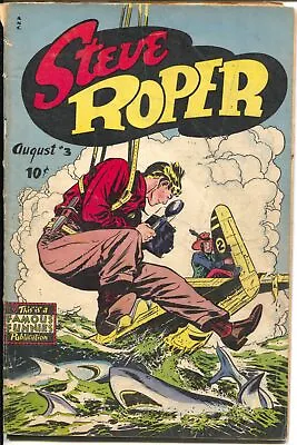Buy Steve Roper #3 1948-Famous Funnies-plane Crash -Big Chief Wahoo-camera-VG- • 53.77£