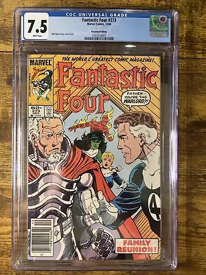 Buy 1984 Fantastic Four #273 1st Nathaniel Richards Mcu Key Rare Newsstand Cgc 7.5 • 40.12£