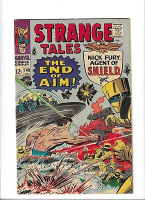Buy Strange Tales # 149 Very Good Plus [1966] Nick Fury/Doctor Strange • 14.95£