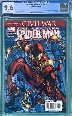 Buy Amazing Spider-Man #529 CGC 9.6 White Pages 1st Iron Spidey Suit 2006 • 71.23£