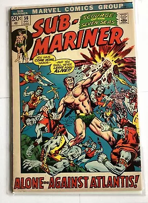 Buy Sub-mariner #56 December 72 Cent Copy Alone - Against Atlantis ! • 14.45£