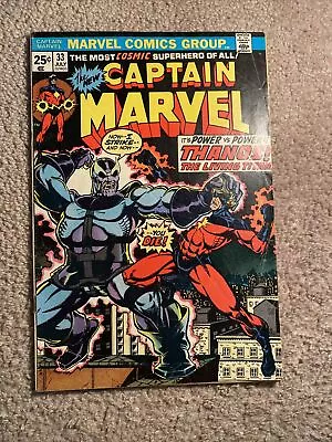 Buy Marvel Comics Captain Marvel #33 1975 Bronze Age Mar-Vell Vs Thanos • 15.80£
