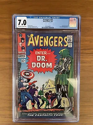 Buy Marvel Comics Avengers 25 Enter Dr  Doom  CGC 7.0 1966 • 365£