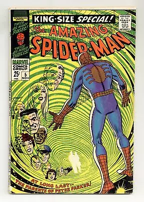 Buy Amazing Spider-Man Annual #5 VG- 3.5 1968 1st App. Richard And Mary Parker • 24.93£
