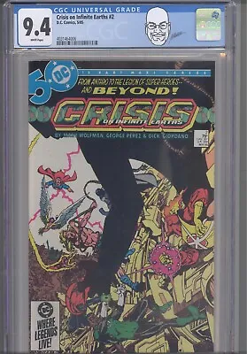 Buy Crisis On Infinite Earths #2 CGC 9.4 1985 DC 1st App Anti-Monitor George Perez • 42.55£